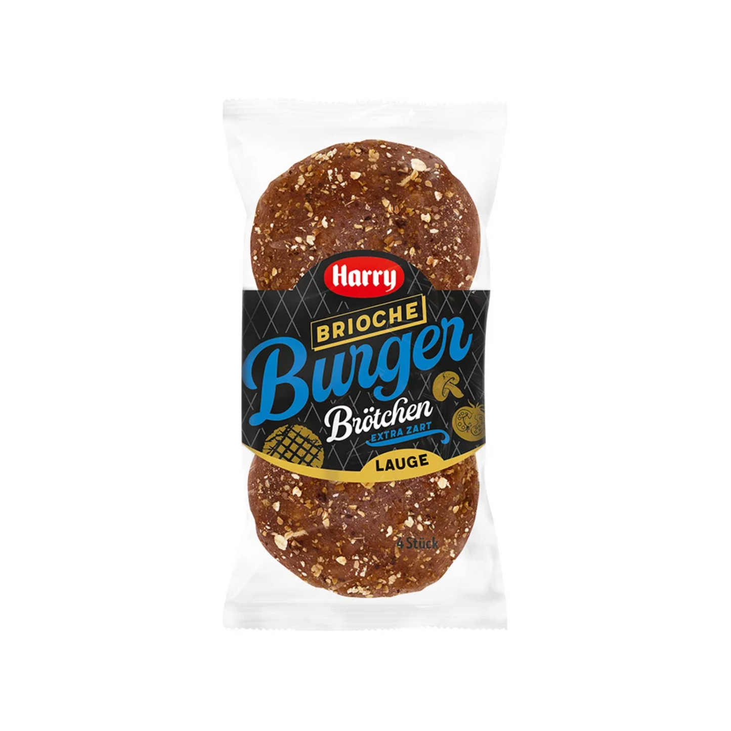 Harry Brioche Burger Brötchen Lauge 4ST 300g