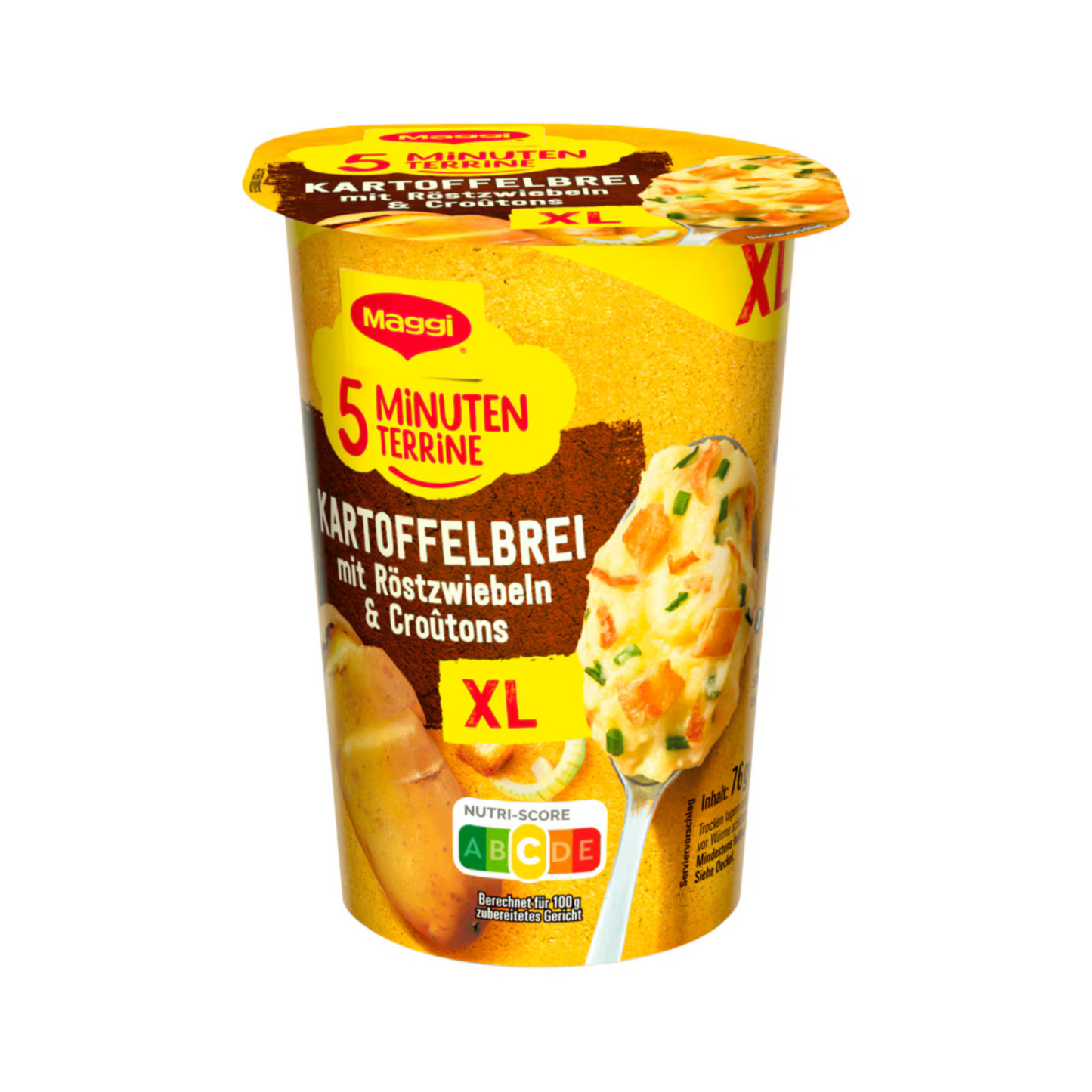 Maggi 5 Minuten Terrine Kartoffelbrei Röstzwiebel XL 76g