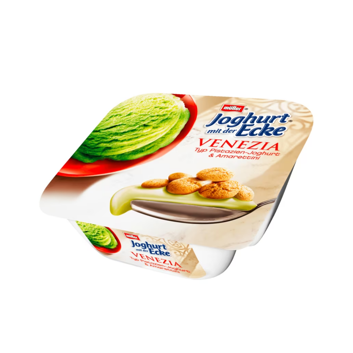 Müller Joghurt mit der Ecke Pistachio Amarettini 140g