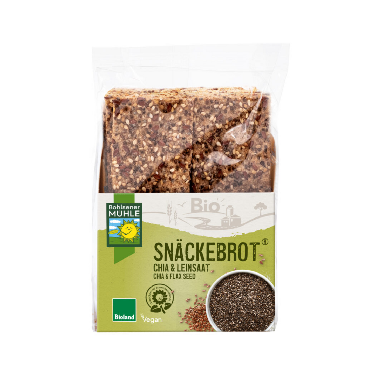 Bio Bohlsener Mühle Snäckebrot Chia&Leinsaat 200g