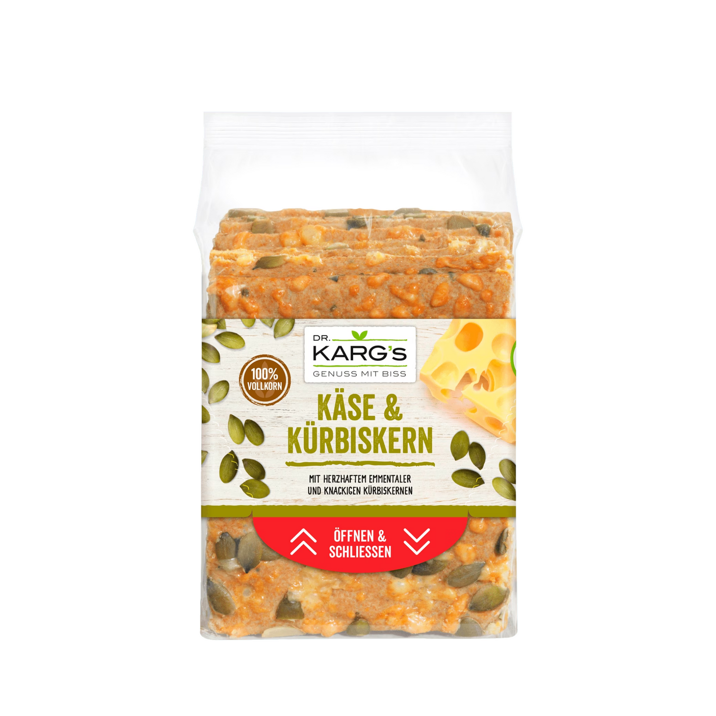 Dr.Karg Käse&Kürbiskern Knäckebrot 200g