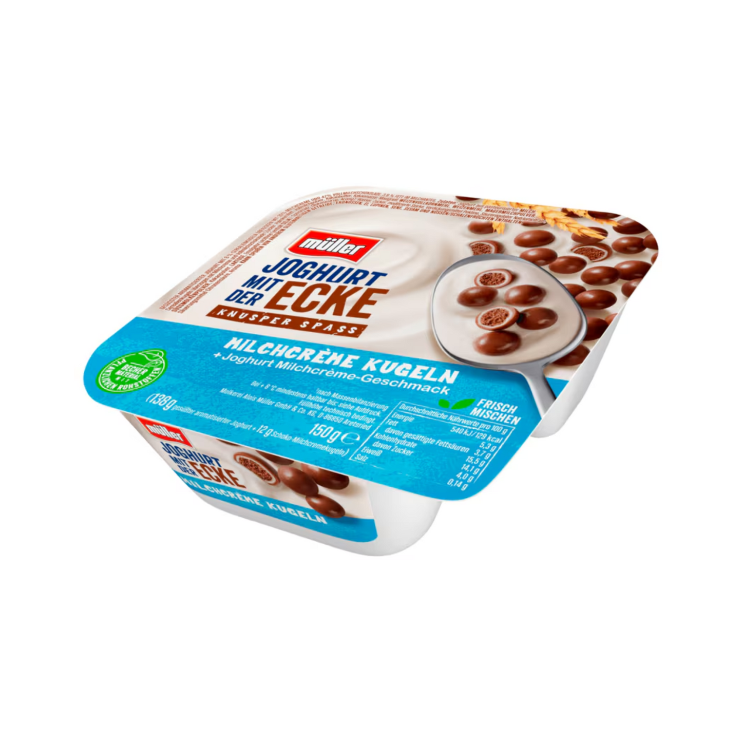 Müller Joghurt mit der Ecke Milchcreme Kugel 150g