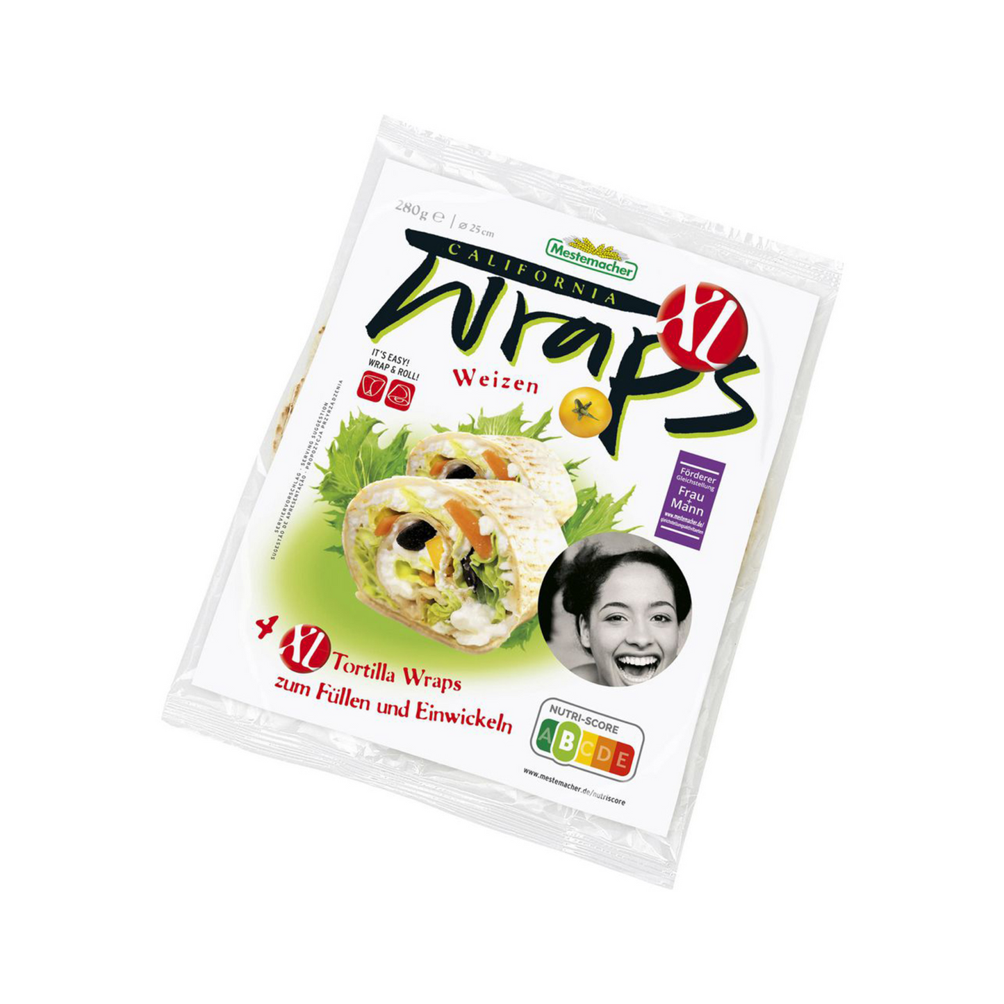 Mestemacher Weizen Wraps XL 4ST 280g