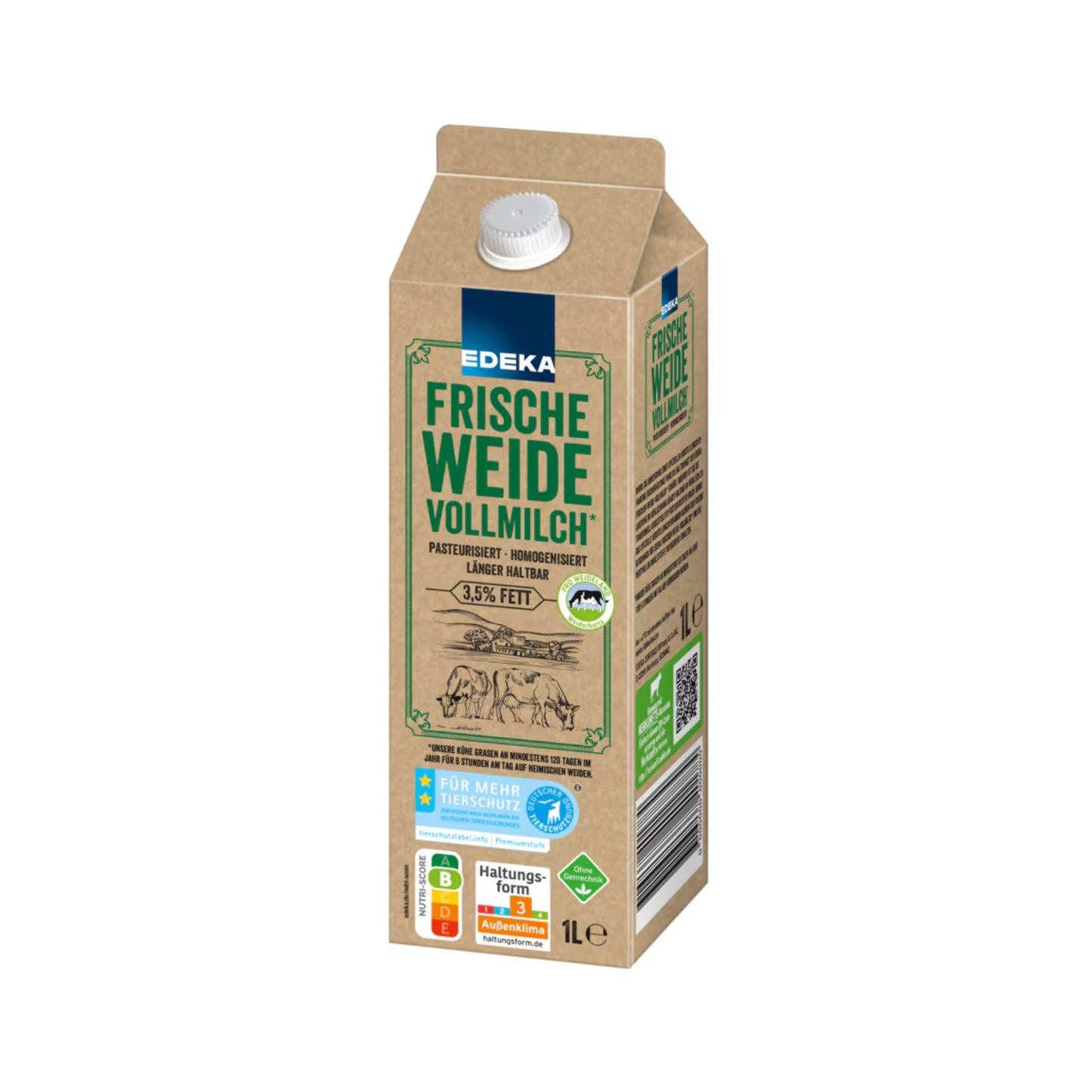 EDEKA Herzstücke frische Weidemilch Vollmilch 3,5% 1l VLOG