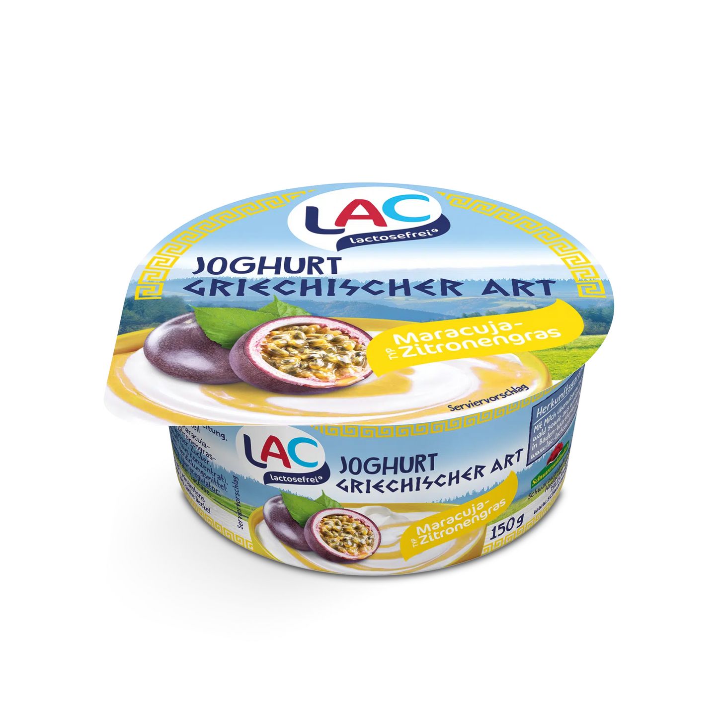 Schwarzwaldmilch LAC Joghurt Griechische Art Maracuja-Zitronengras 9% 150g