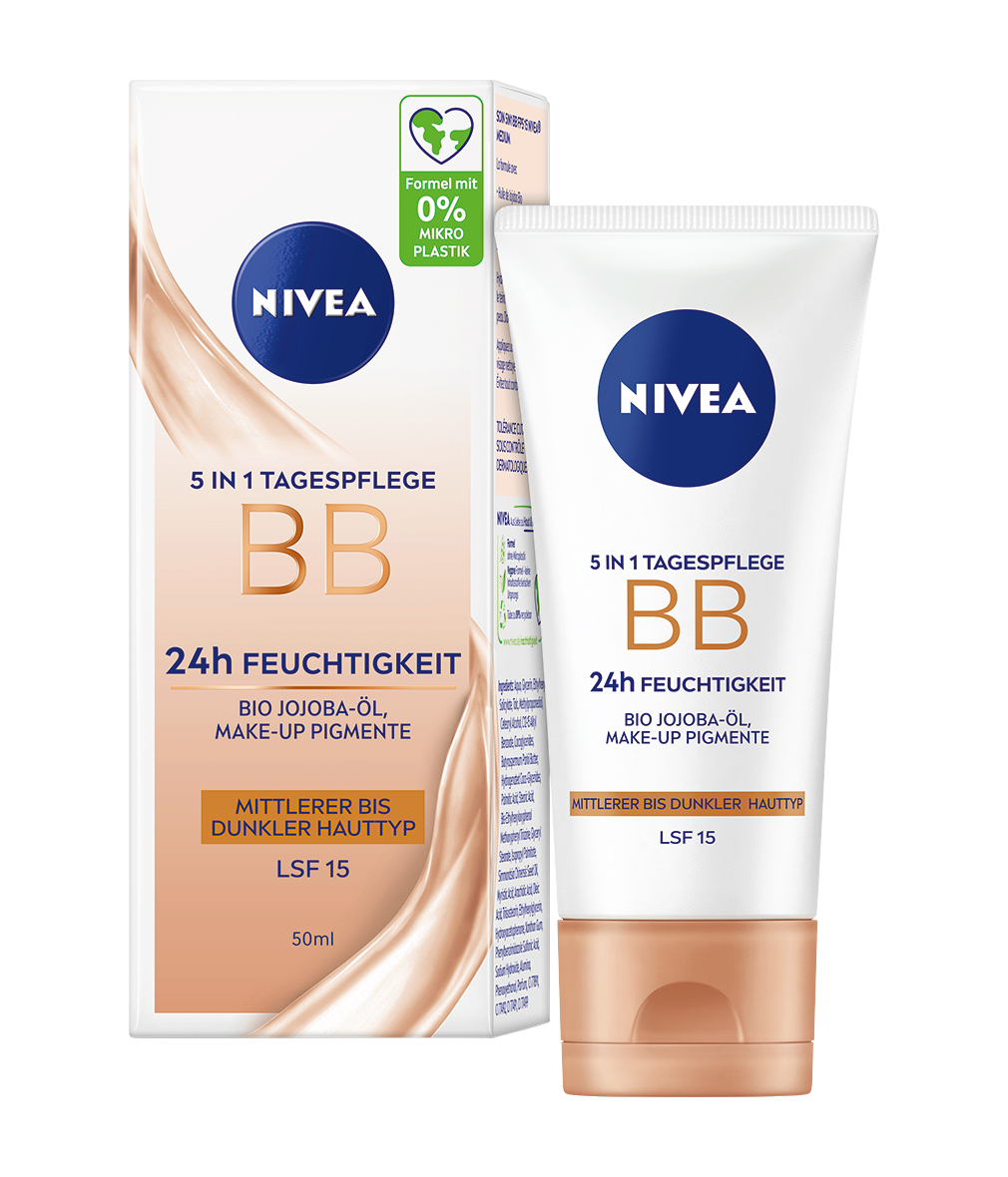 Nivea BB Tagespflege 5in1 24h Feuchtigkeit hell LSF15 50ml