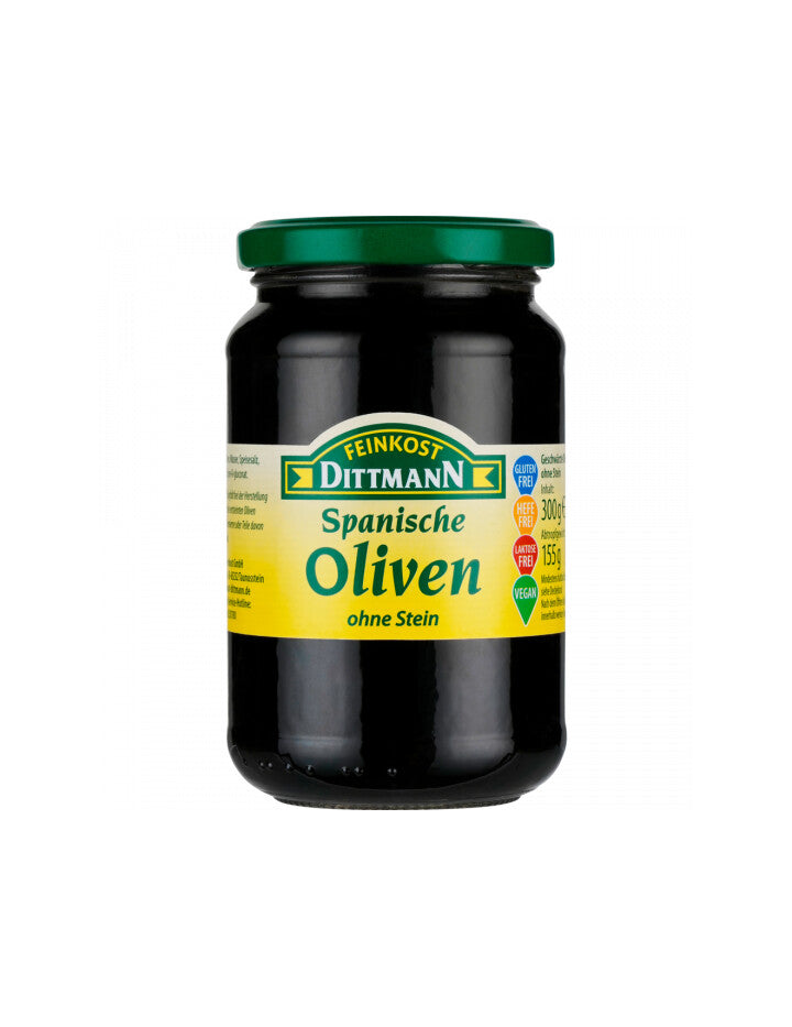 Feinkost Dittmann Spanische Oliven Schwarz ohne Stein 340g