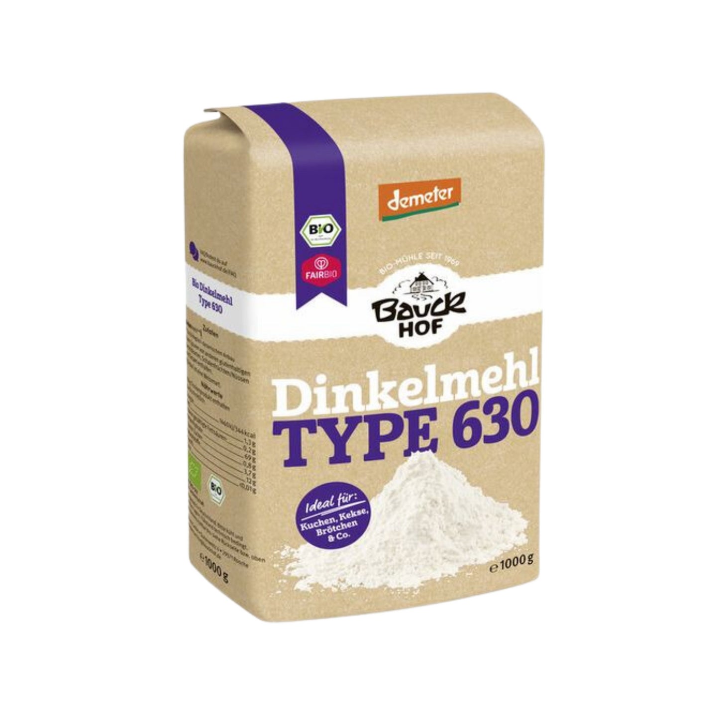 Demeter Bauck Mühle Dinkelmehl Type 630 1kg