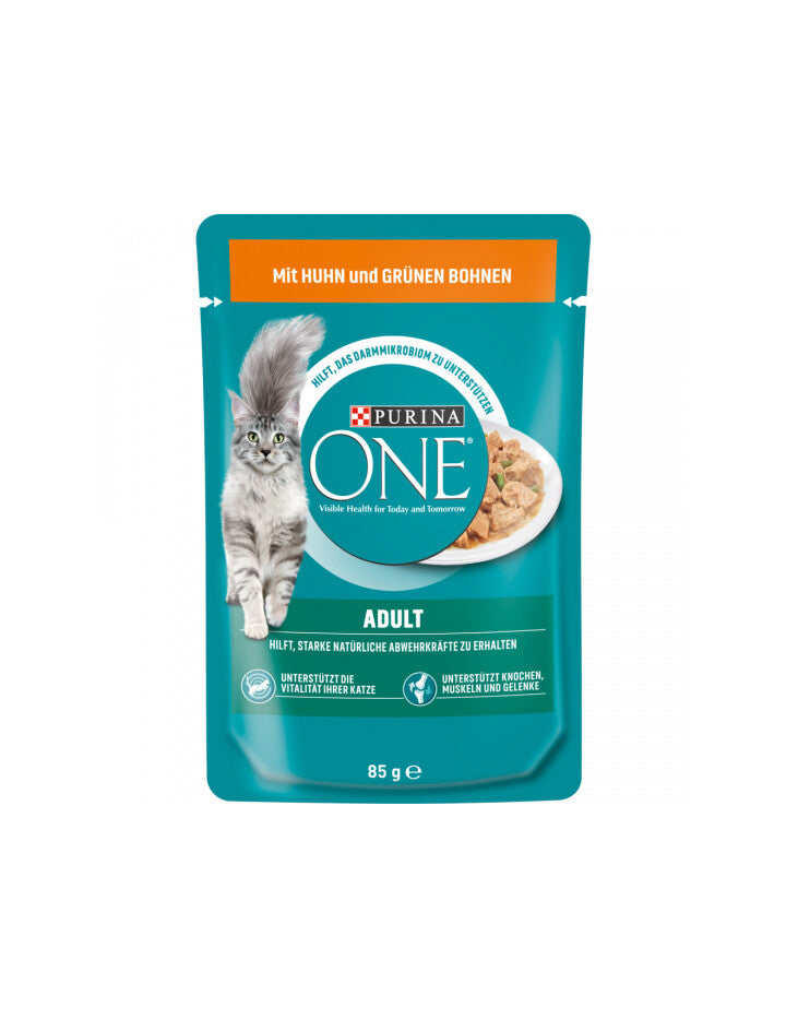 One Adult Gelee in Sauce Huhn&Grüne Bohnen Katzennassnahrung 85g