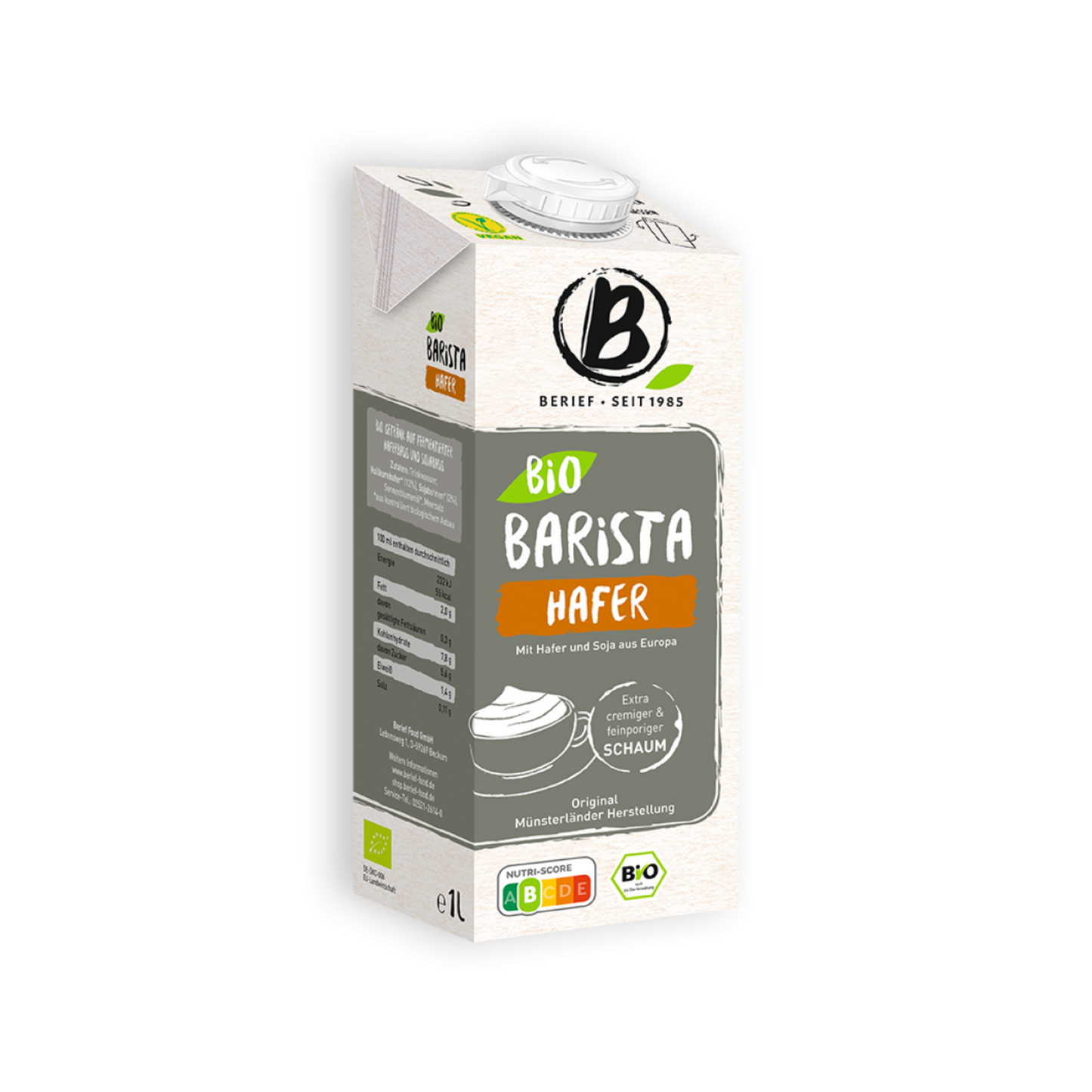 Bio Berief Barista Hafer Dink mit Soja 1l