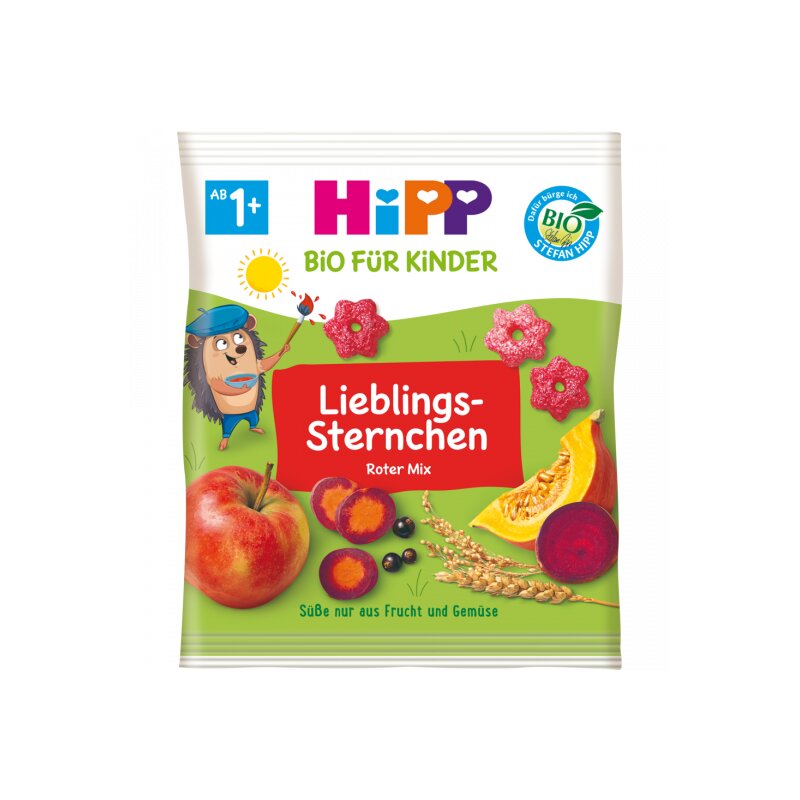 Bio Hipp Für Kinder Lieblings Sternchen Roter Mix ab 1+ 30g