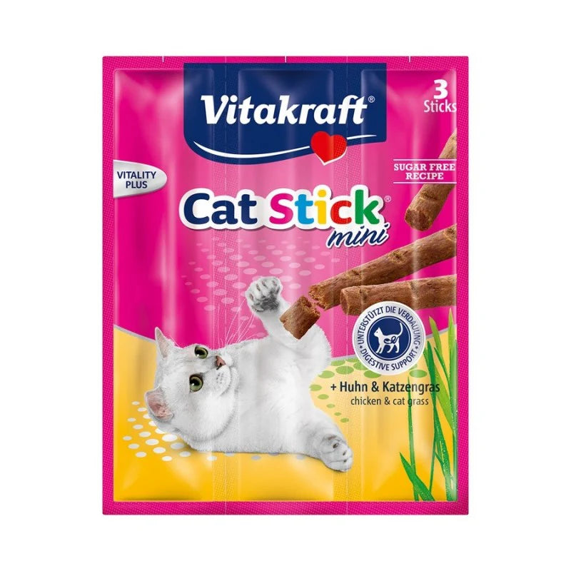 Vitakraft Cat Stick Mini Huhn&Katzengras 18g