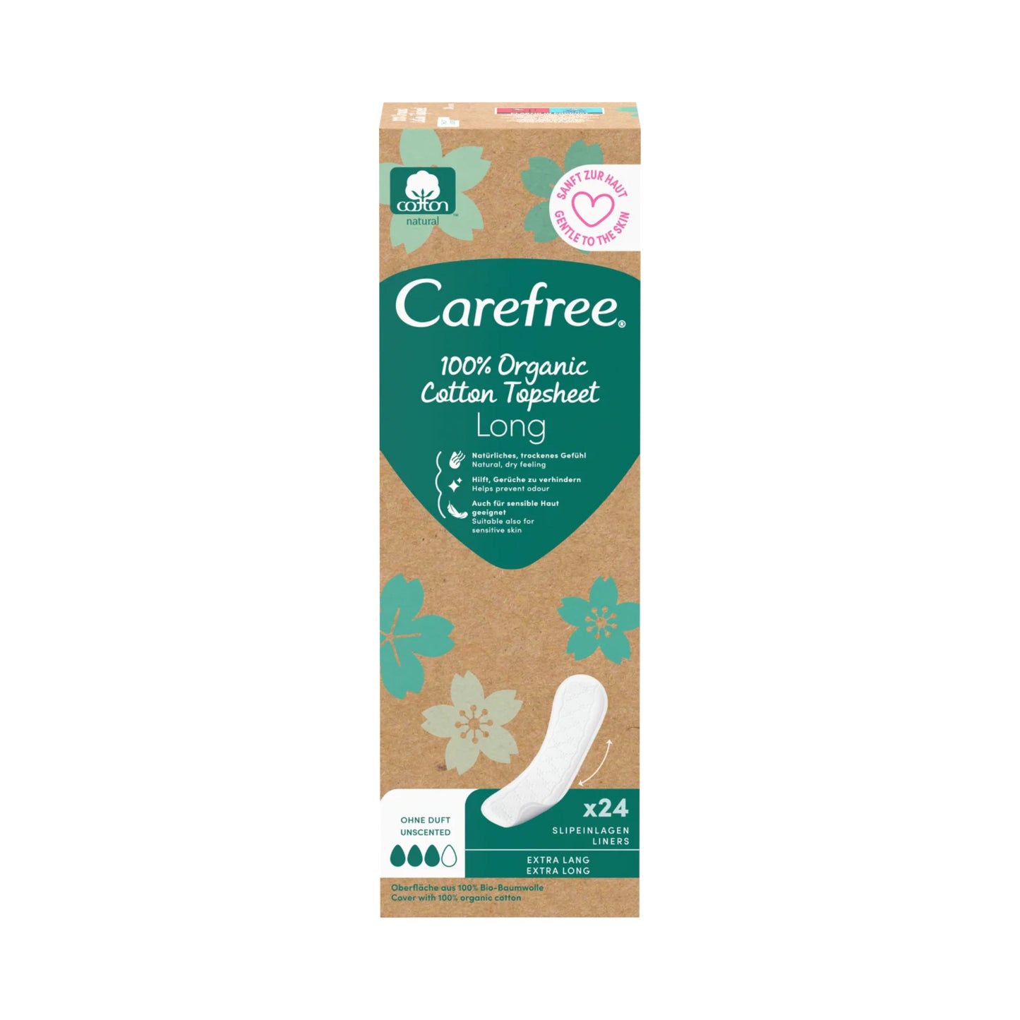 Carefree Slipeinlagen Organic Cotton Long 24ST