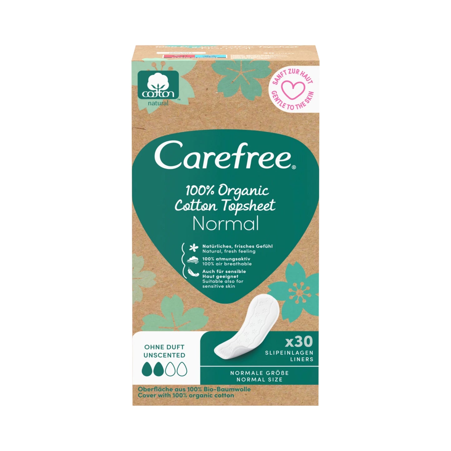 Carefree Slipeinlagen Organic Cotton Normal 30ST