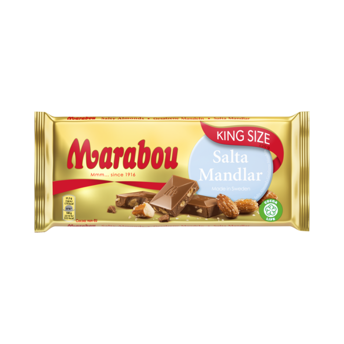 Marabou Salty Almond 220g