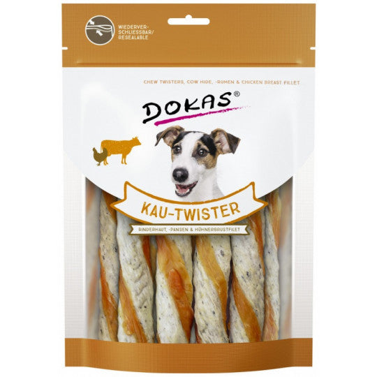 Dokas Kau-Twister Rinderhaut&Pansen&Hühnerbrustfilet 200g