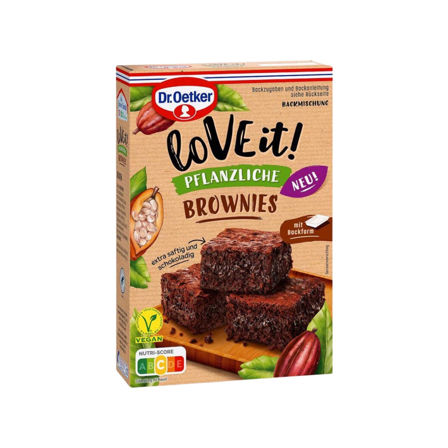 Dr.Oetker LoVE it! Pflanzliche Brownies 480g