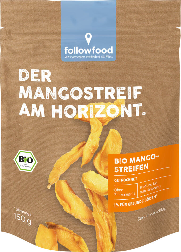 Bio Followfood Mangostreifen getrocknet 150g