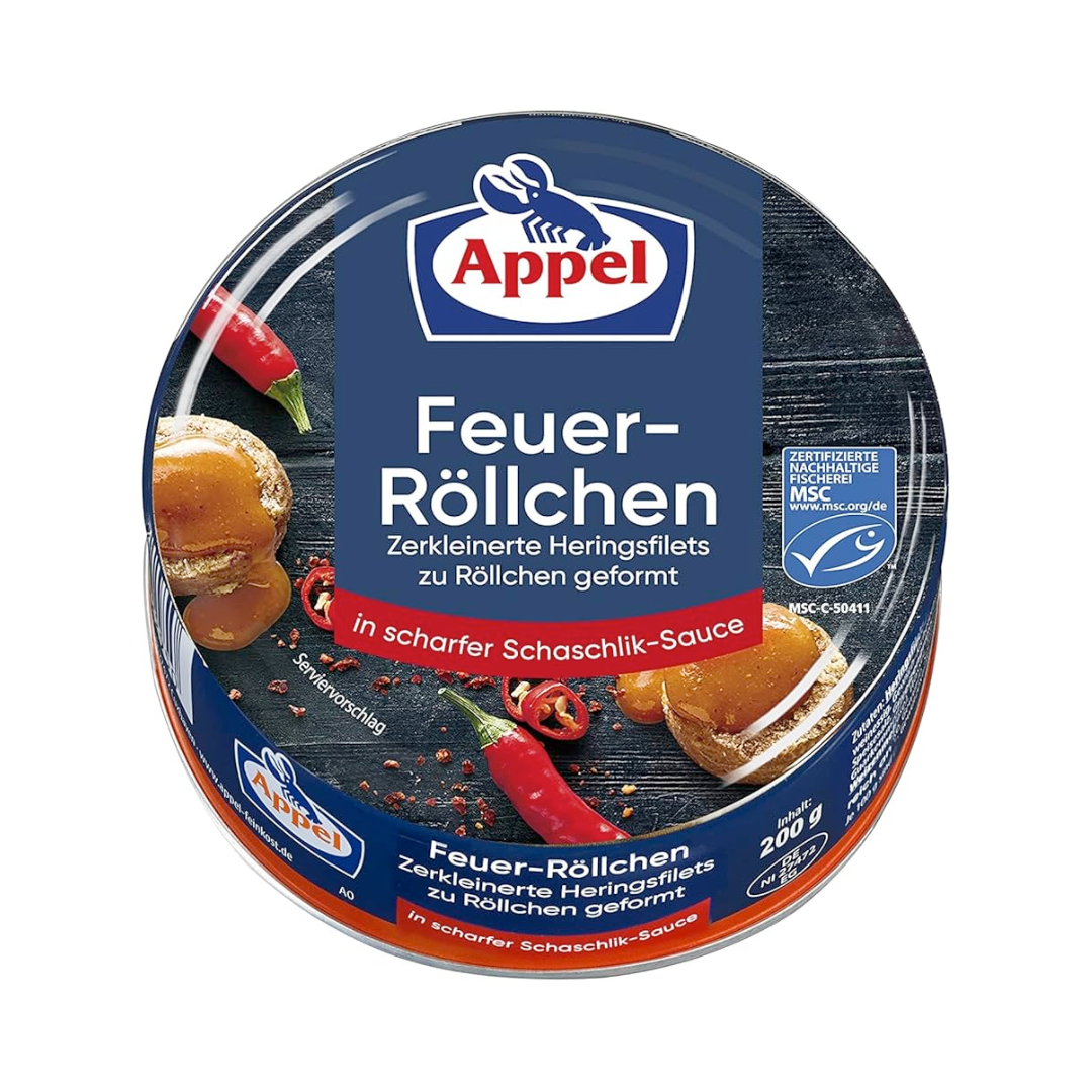 MSC Appel Feuer Röllchen a.Heringsfilet in scharfer Schaschlik Sauce 200g