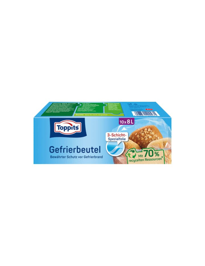 Toppits Gefrierbeutel Normalpackung 8l 10ST