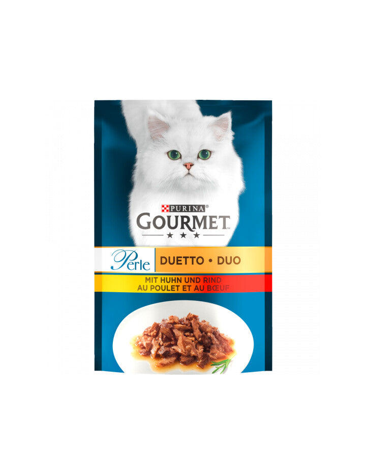 Gourmet Perle Huhn&Rind Katzennassnahrung 85g