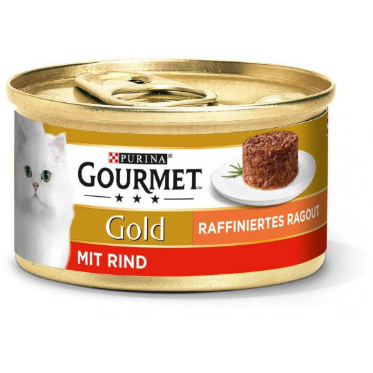 Gourmet Gold Ragout Raffinesse Rind Katzennassnahrung 85g