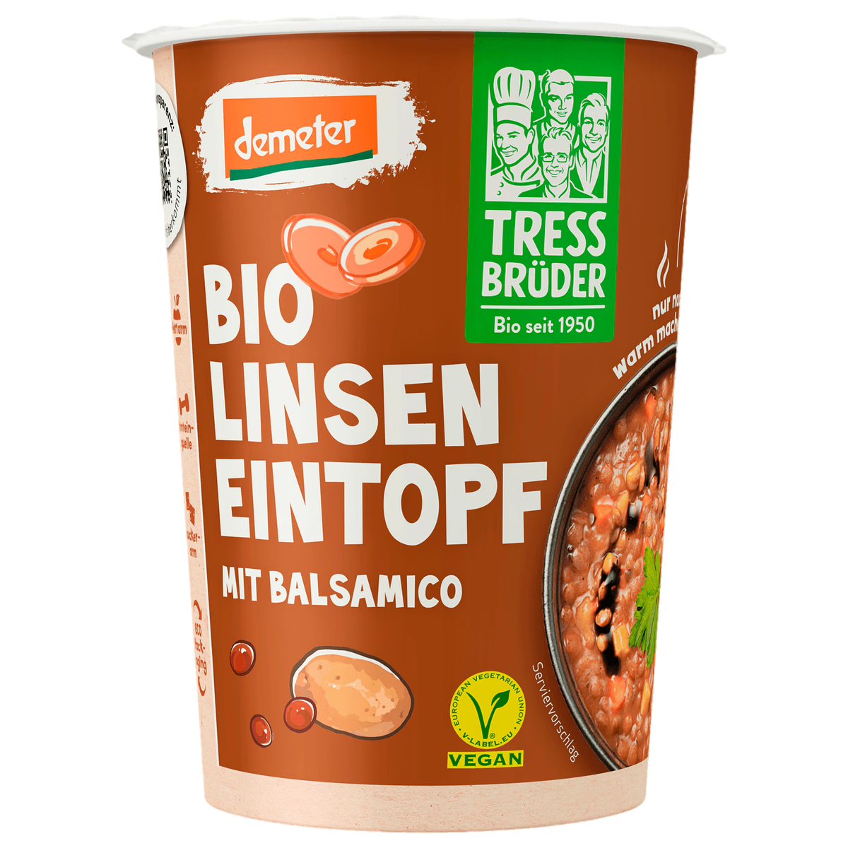 Demeter Tress Brüder Linsen Eintopf mit Balsamico 400g