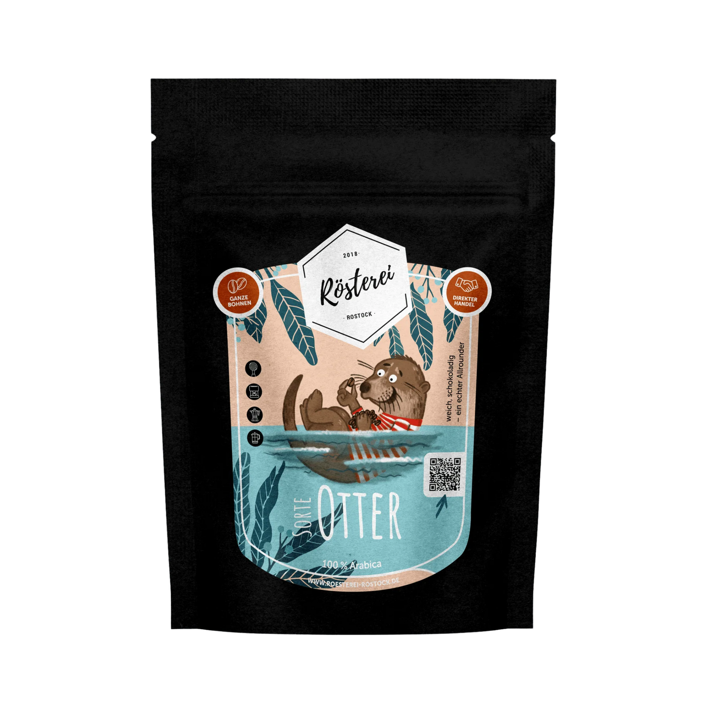 Rösterei Rostock Otter Kaffee ganze Bohne 250g