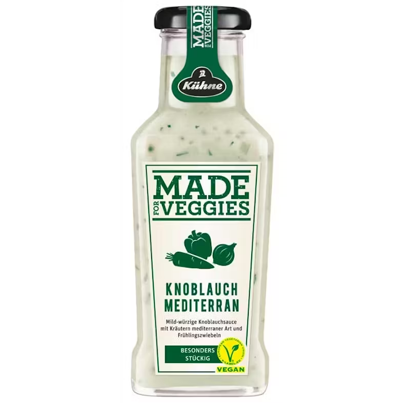 Kühne Würzsauce Made for Veggie Knoblauch Mediterran 235ml