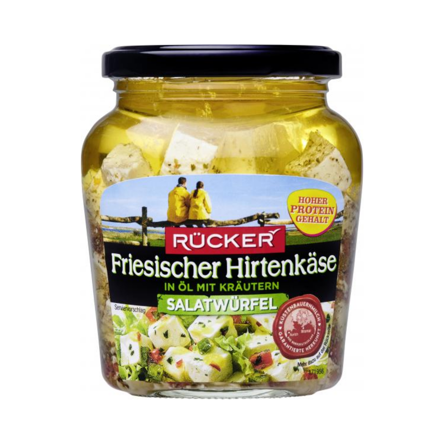 Friesischer Hirtenkäse Salatwürfel mit Kräutern in Öl 45% Fett i.Tr.300g