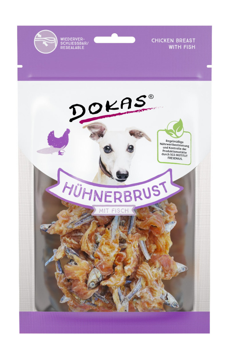 Dokas Hühnerbrust mit Fisch 70g