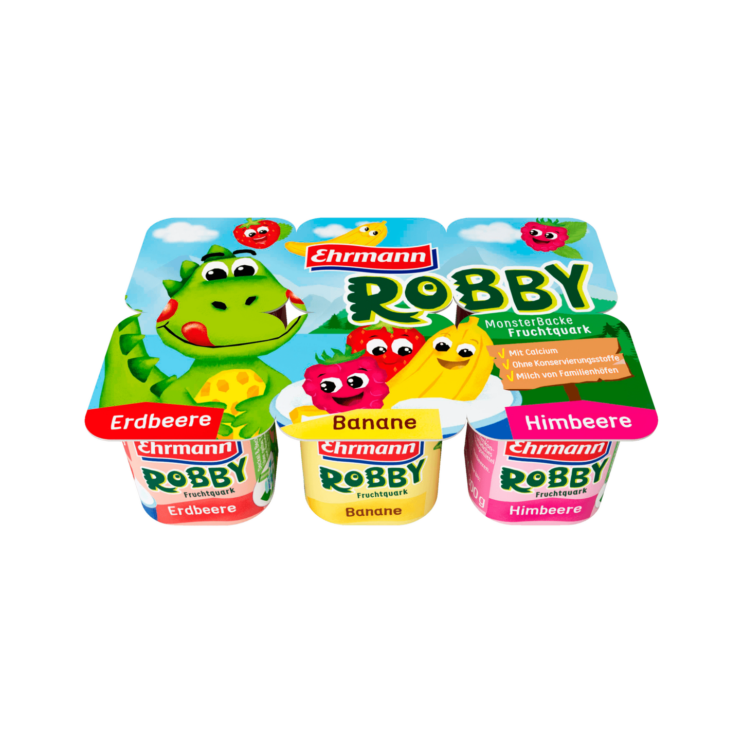 Robby Monster Backe Erbeer Banane Himbeer 6x50g