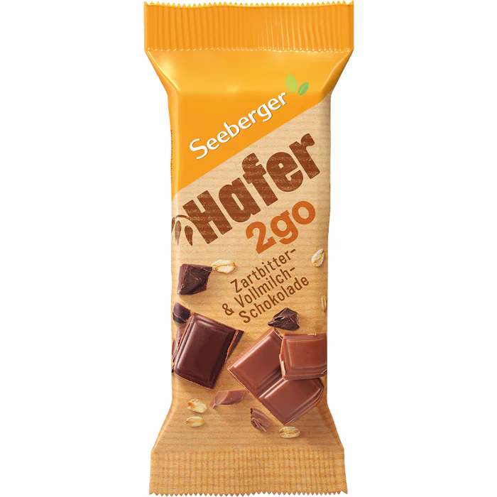 Seeberger Hafer 2Go Zartbitterschokolade/Vollmilchschokolade 50g