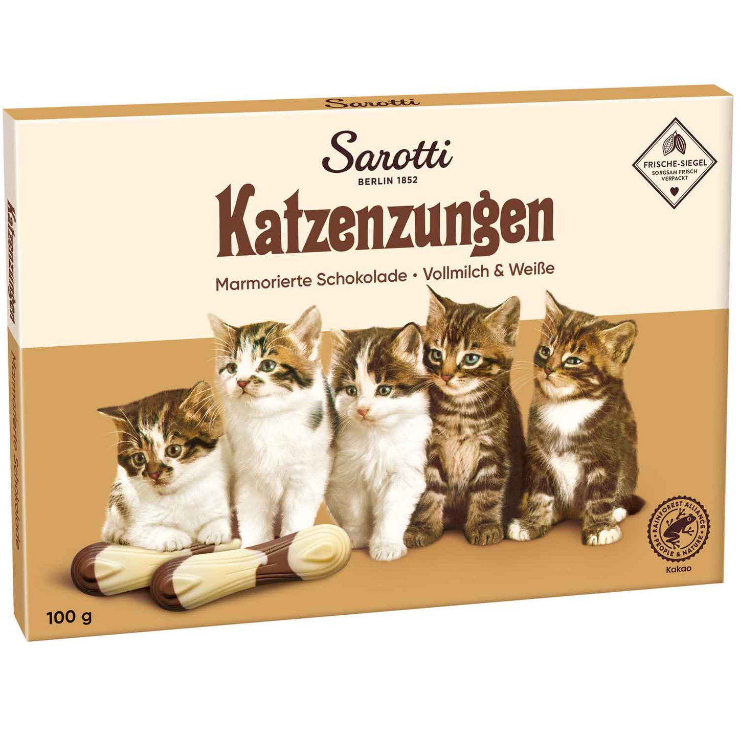 Sarotti Katzenzungen marmoriert Vollmilch & Weiße 100g