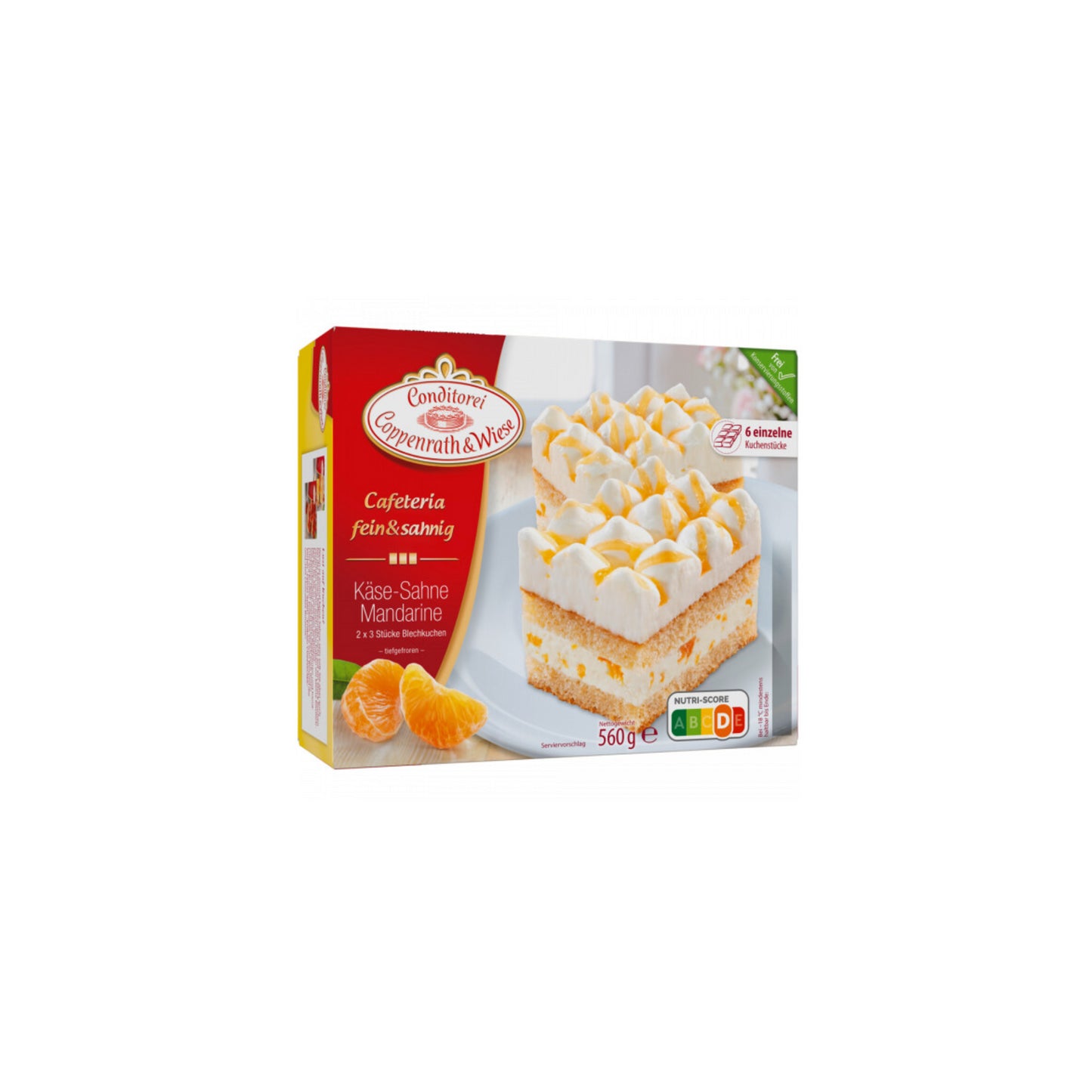 Coppenrath&Wiese Cafeteria fein&sahnig Käse-Sahne-Mandarinen Blechkuchen 560g