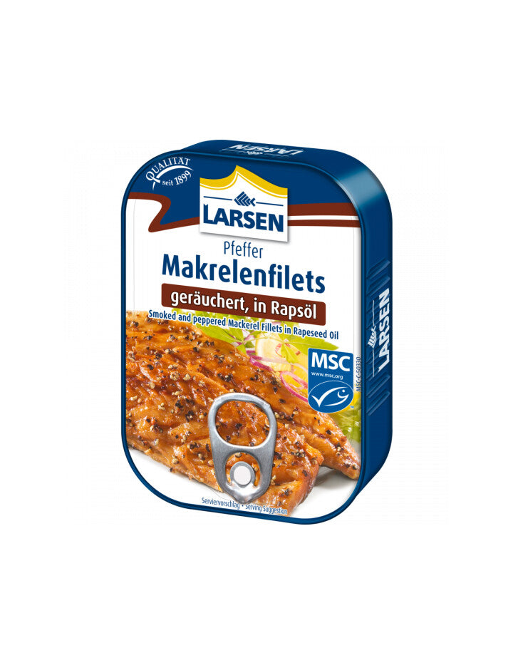 Larsen Pfeffermakrelenfilet in Pflanzenöl 110g
