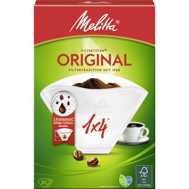 Melitta Aroma Filtertüten naturbraun Gr.1x4 80ST