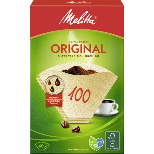 Melitta Filtertüten 100 naturbraun 40ST