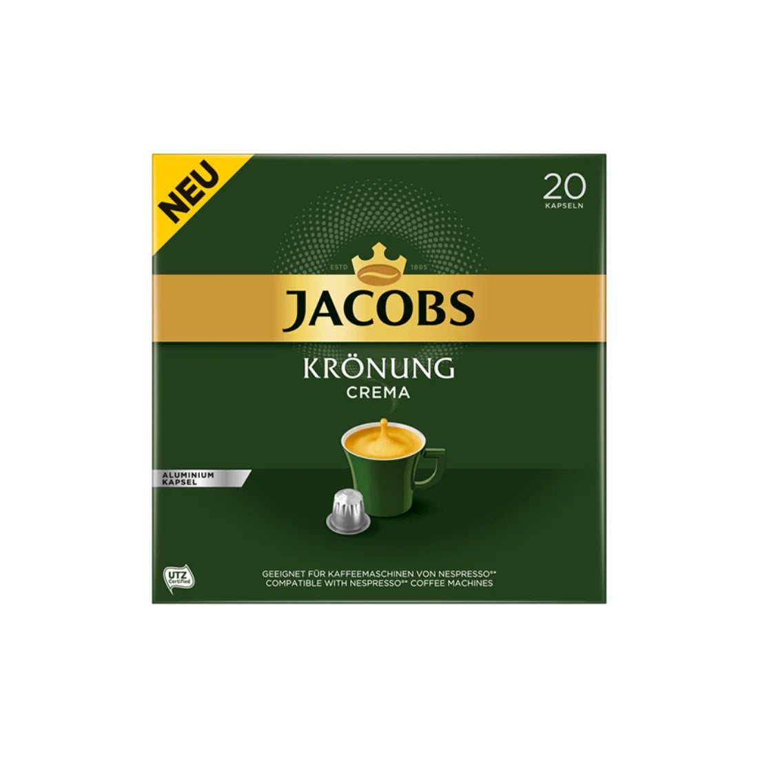 Jacobs Krönung Crema Kapseln 20ST 104g