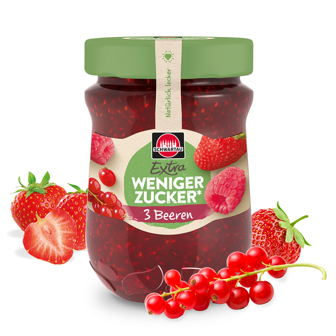 Schwartau Weniger Zucker 3 Beeren 300g