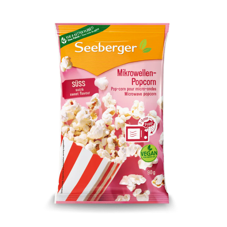 Seeberger Mikrowellen-Popcorn süß 90g