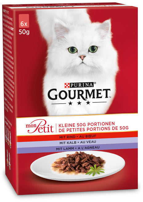 Gourmet Mon Petit Rind Katzennassnahrung 6x50g