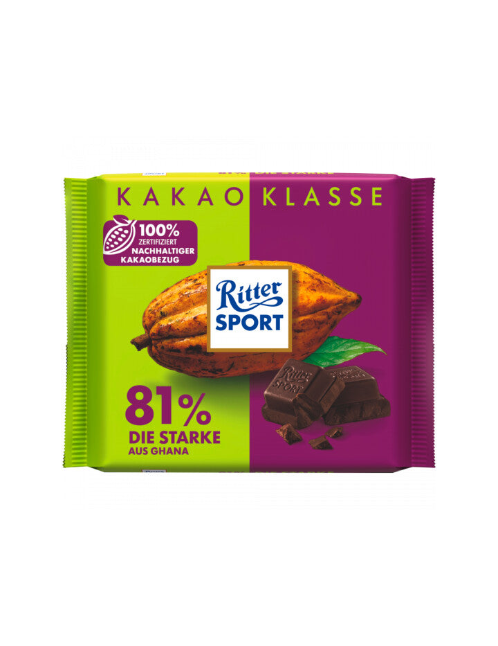 Ritter Sport 81% Die Starke Tafel 100g