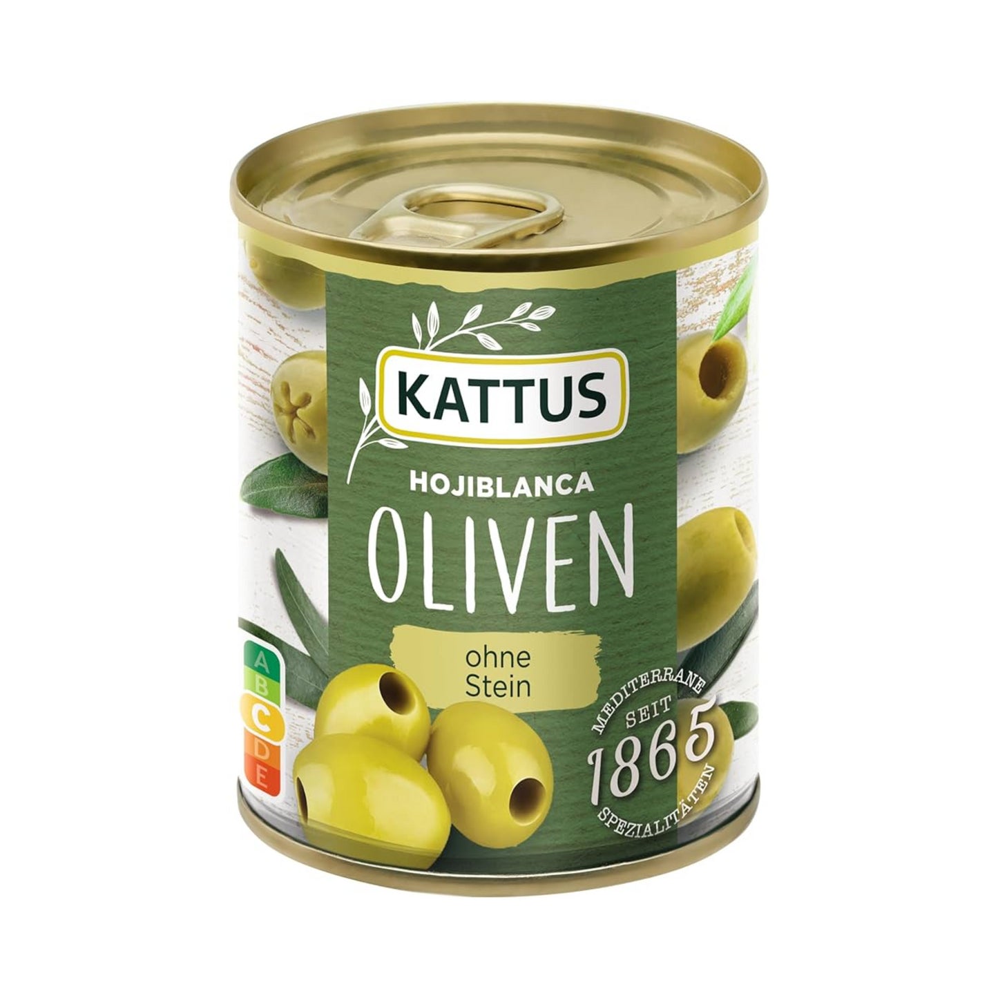 Kattus Spanische Schwarze Oliven ohne Stein 200g