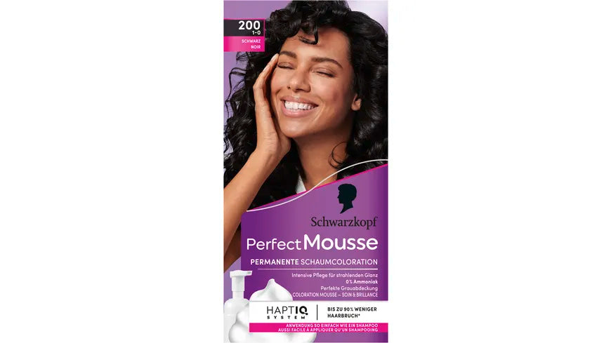 Perfect Mousse Permanente Schaumcoloration 200/1-0 schwarz