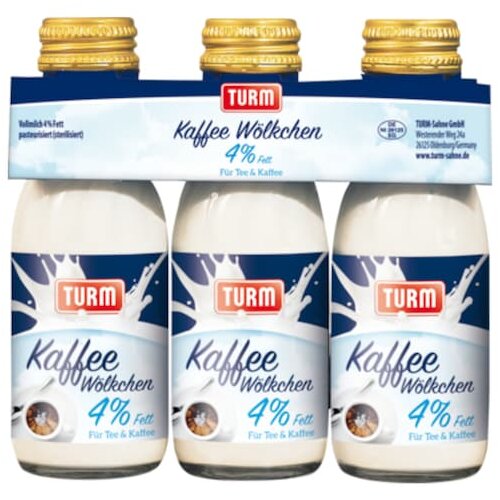 Turm Feine Leichte Kaffeesahne 4% 3x100g