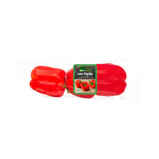 Bio EDEKA Paprika rot Spanien Klasse II 400g Flowpack