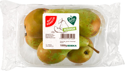 GUT&GÜNSTIG Birnen Conference Belgien Klasse I 1kg Schale mit Flowpack