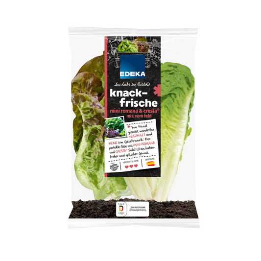 EDEKA Herzstücke Mini Romanasalat Mix rot/grün Cresta Spanien Klasse I 2Stück Flowpack