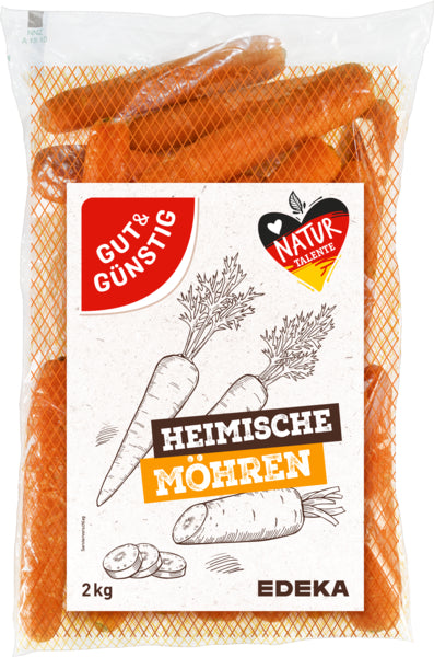 GUT&GÜNSTIG Möhren Deutschland Klasse I 2kg Beutel